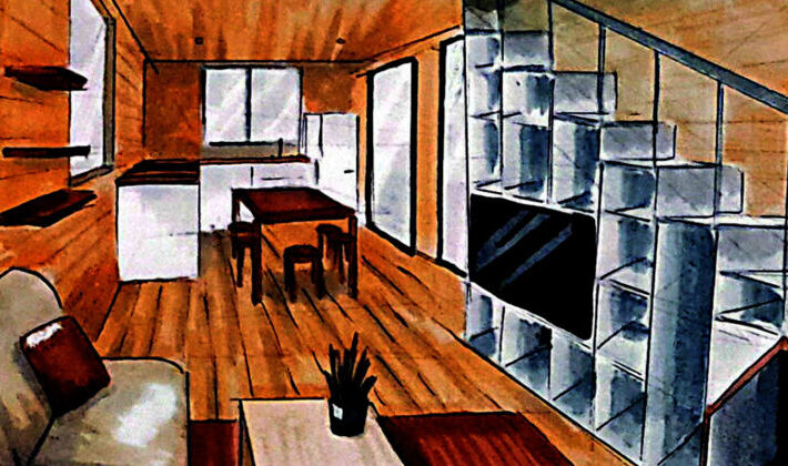 Prépa artistique - Aménagement d'une Tiny house